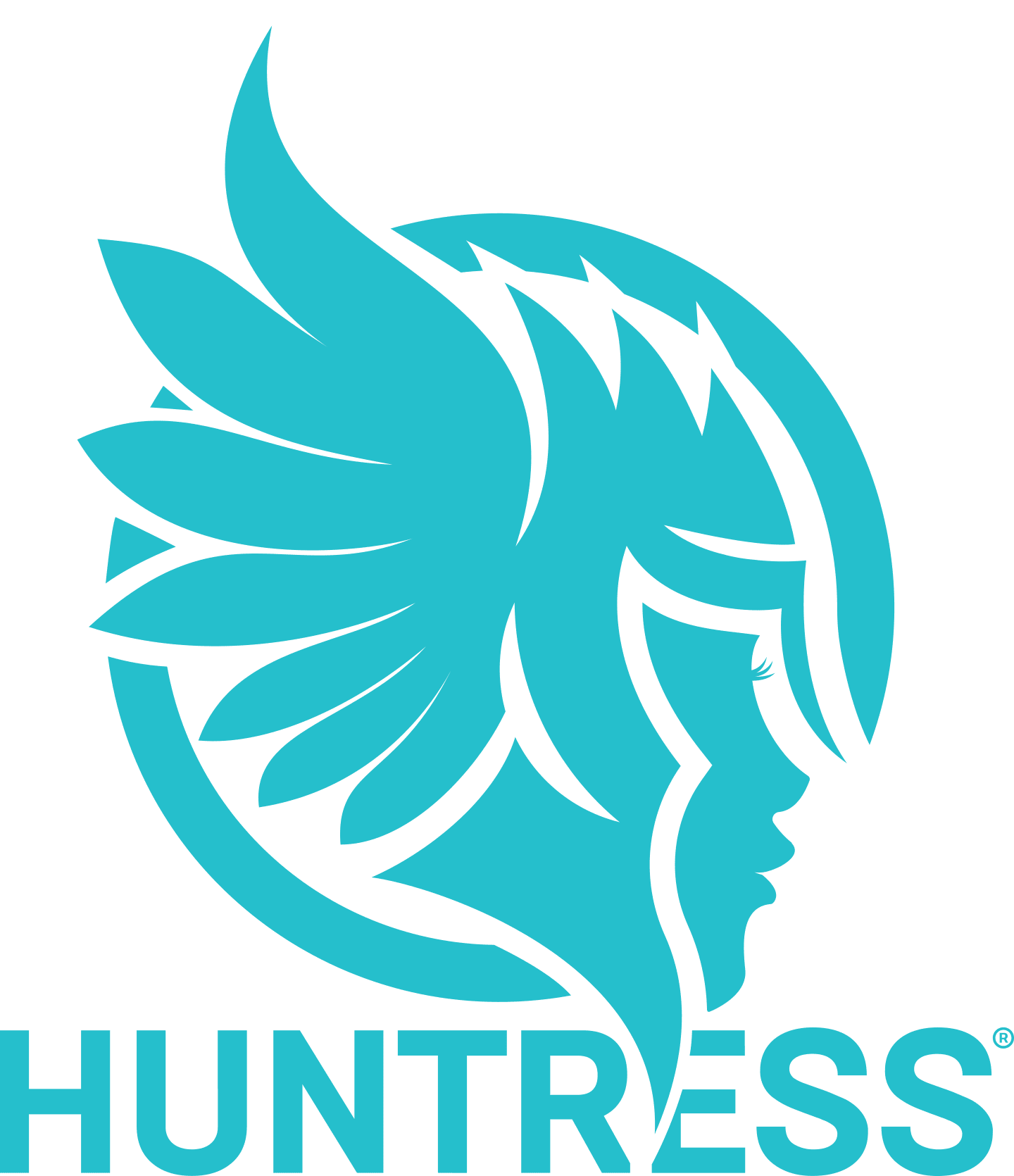 Huntress Secondary Logo - Teal